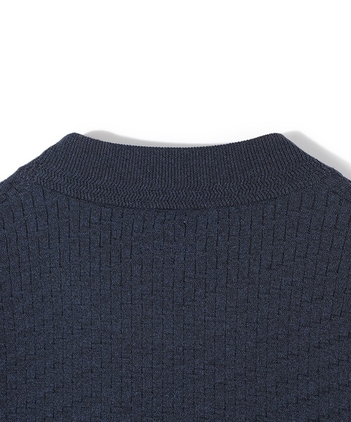 MEN'S BIGI（メンズビギ）の「【COLE HAAN/コール ハーン】別注ブリスタージャガードハイゲージニットTEE＜マシンウォッシャブル＞（ニット/セーター・メンズ・ブラック/ホワイト/ネイビー・01/02/03）」の13枚目の写真