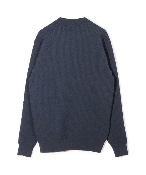 MEN'S BIGI（メンズビギ）の「【COLE HAAN/コール ハーン】別注ブリスタージャガードハイゲージニットTEE＜マシンウォッシャブル＞（ニット/セーター・メンズ・ブラック/ホワイト/ネイビー・01/02/03）」の12枚目の写真