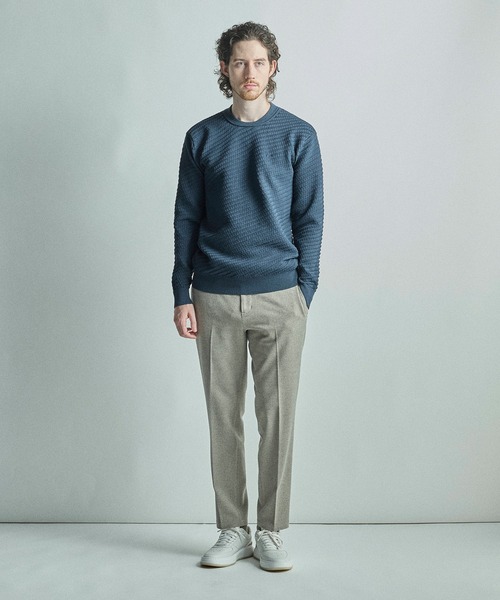 MEN'S BIGI（メンズビギ）の「【COLE HAAN/コール ハーン】別注ブリスタージャガードハイゲージニットTEE＜マシンウォッシャブル＞（ニット/セーター・メンズ・ブラック/ホワイト/ネイビー・01/02/03）」の21枚目の写真