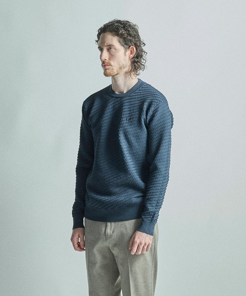 MEN'S BIGI（メンズビギ）の「【COLE HAAN/コール ハーン】別注ブリスタージャガードハイゲージニットTEE＜マシンウォッシャブル＞（ニット/セーター・メンズ・ブラック/ホワイト/ネイビー・01/02/03）」の17枚目の写真