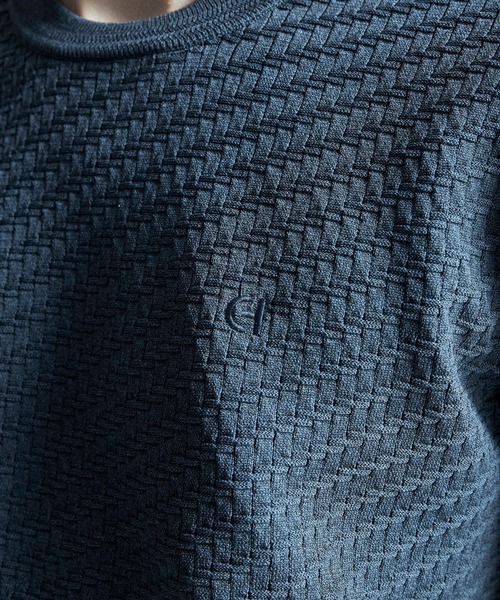 MEN'S BIGI（メンズビギ）の「【COLE HAAN/コール ハーン】別注ブリスタージャガードハイゲージニットTEE＜マシンウォッシャブル＞（ニット/セーター・メンズ・ブラック/ホワイト/ネイビー・01/02/03）」の19枚目の写真
