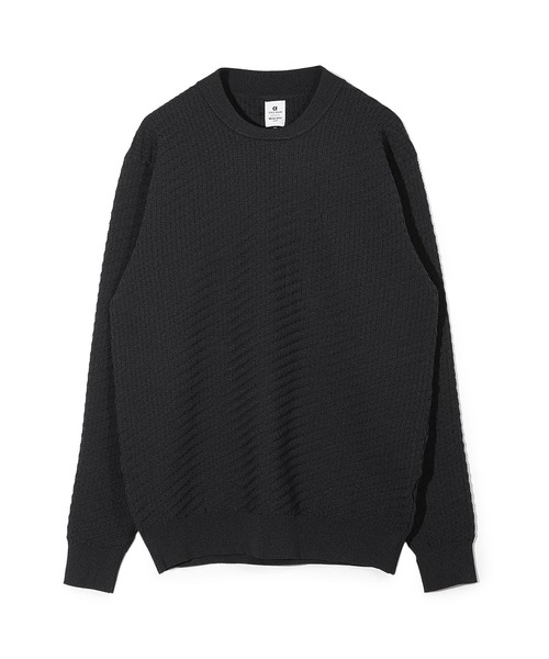 MEN'S BIGI（メンズビギ）の「【COLE HAAN/コール ハーン】別注ブリスタージャガードハイゲージニットTEE＜マシンウォッシャブル＞（ニット/セーター・メンズ・ブラック/ホワイト/ネイビー・01/02/03）」の6枚目の写真