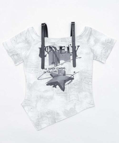 dispark(ディスパーク)の「DISPARK/ショルダーストラップオフショルT(Tシャツ/カットソー・レディース・スミクロ/ホワイト・FREE)」の18枚目の写真
