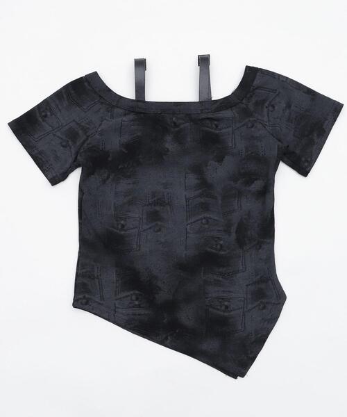 dispark(ディスパーク)の「DISPARK/ショルダーストラップオフショルT(Tシャツ/カットソー・レディース・スミクロ/ホワイト・FREE)」の16枚目の写真