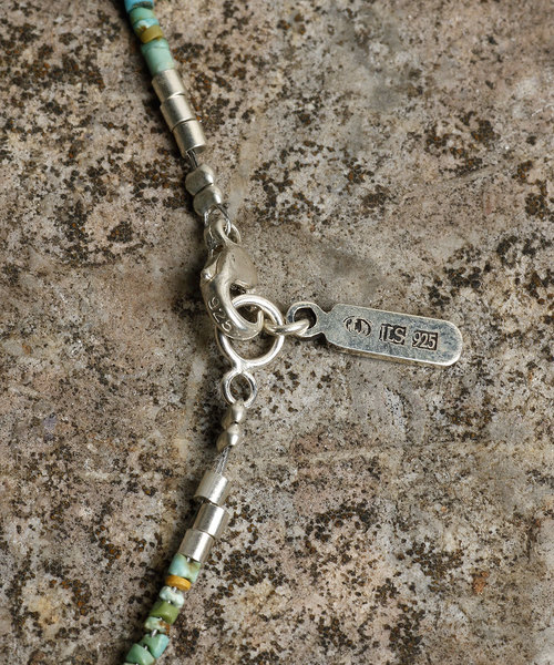 Magine（マージン）の「Magine×idealismsound SILVER & TURQUOISE NECKLACE:シルバー＆ターコイズ　ネックレス（ネックレス・メンズ・ターコイズブルー・FREE）」の6枚目の写真