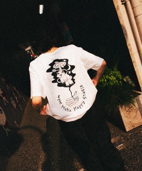GARDEN TOKYO(ガーデントウキョウ)の「The Make Happy Studio/ザメイクハッピーストゥディオ/TAPPEI×TMHS(Tシャツ/カットソー・メンズ・ホワイト/ブラック・XXL/XL/L/M)」の1枚目の写真
