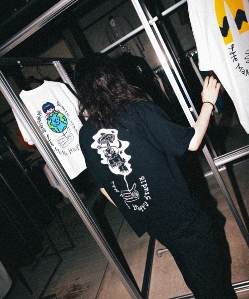 GARDEN TOKYO(ガーデントウキョウ)の「The Make Happy Studio/ザメイクハッピーストゥディオ/TAPPEI×TMHS(Tシャツ/カットソー・メンズ・ホワイト/ブラック・XXL/XL/L/M)」の2枚目の写真