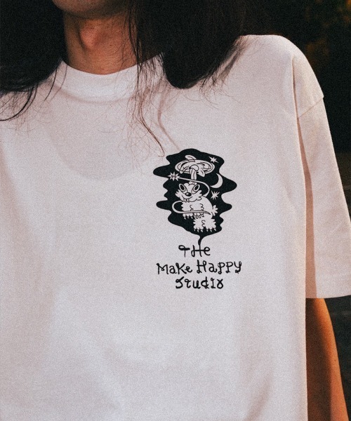 GARDEN TOKYO(ガーデントウキョウ)の「The Make Happy Studio/ザメイクハッピーストゥディオ/TAPPEI×TMHS(Tシャツ/カットソー・メンズ・ホワイト/ブラック・XXL/XL/L/M)」の7枚目の写真