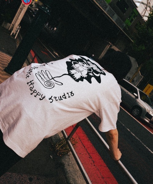 GARDEN TOKYO(ガーデントウキョウ)の「The Make Happy Studio/ザメイクハッピーストゥディオ/TAPPEI×TMHS(Tシャツ/カットソー・メンズ・ホワイト/ブラック・XXL/XL/L/M)」の9枚目の写真