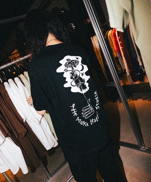 GARDEN TOKYO(ガーデントウキョウ)の「The Make Happy Studio/ザメイクハッピーストゥディオ/TAPPEI×TMHS(Tシャツ/カットソー・メンズ・ホワイト/ブラック・XXL/XL/L/M)」の4枚目の写真