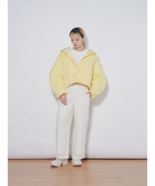 DOLLUPOOPS（ドールアップウップス）の「ショート丈ボリューム中綿ジャケット（ナイロンジャケット・レディース・ピンク/イエロー/ブラック/ブルー・38）」の11枚目の写真