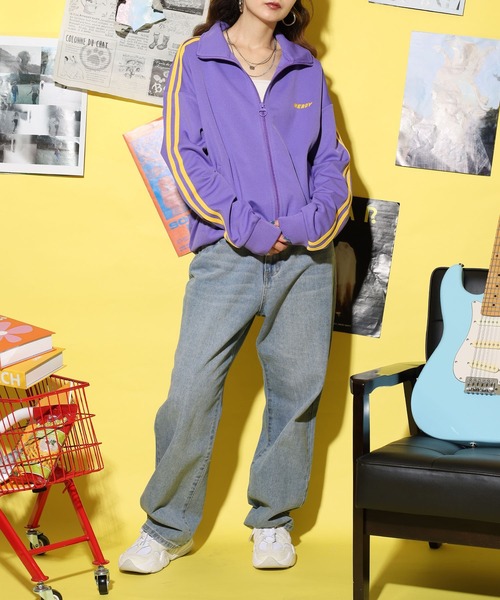 NERDY(ノルディ)の「トラックトップ(ジャージ・レディース・パープル/ブラック・S/L/M)」の14枚目の写真