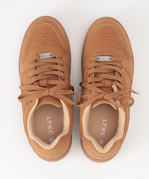 セール】【LTXC】【軽量】厚底コートスニーカー（スニーカー