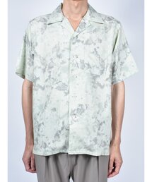 CUSTOM CULTURE | 【Custom Culture】 プリントウォッシャブルレーヨンオープンカラーシャツ ショートスリーブシャツ 半袖シャツ(シャツ/ブラウス)