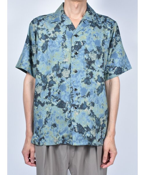 CUSTOM CULTURE（カスタムカルチャー）の「【Custom Culture】 プリントウォッシャブルレーヨンオープンカラーシャツ ショートスリーブシャツ 半袖シャツ（シャツ/ブラウス・メンズ・ブルー系/グレー系その他4/オレンジ系/ホワイト系1・2/3）」の3枚目の写真