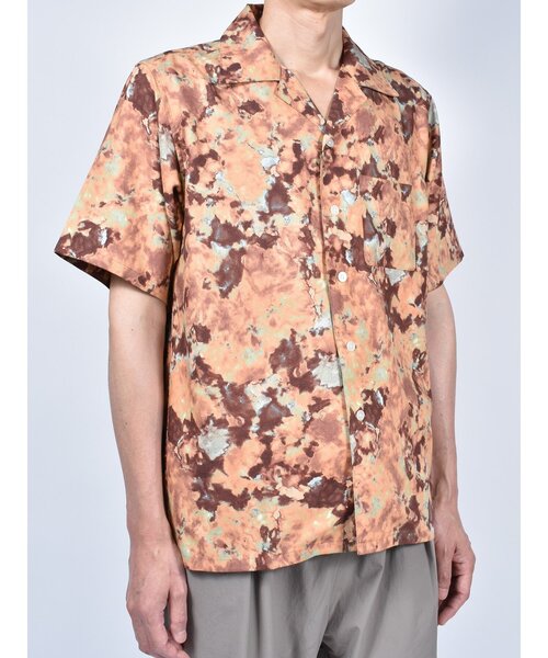 CUSTOM CULTURE（カスタムカルチャー）の「【Custom Culture】 プリントウォッシャブルレーヨンオープンカラーシャツ ショートスリーブシャツ 半袖シャツ（シャツ/ブラウス・メンズ・ブルー系/グレー系その他4/オレンジ系/ホワイト系1・2/3）」の4枚目の写真