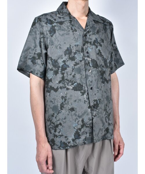 CUSTOM CULTURE（カスタムカルチャー）の「【Custom Culture】 プリントウォッシャブルレーヨンオープンカラーシャツ ショートスリーブシャツ 半袖シャツ（シャツ/ブラウス・メンズ・ブルー系/グレー系その他4/オレンジ系/ホワイト系1・2/3）」の2枚目の写真