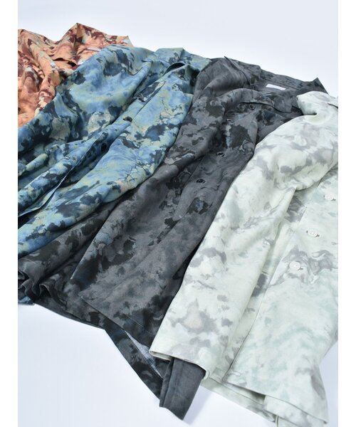 CUSTOM CULTURE（カスタムカルチャー）の「【Custom Culture】 プリントウォッシャブルレーヨンオープンカラーシャツ ショートスリーブシャツ 半袖シャツ（シャツ/ブラウス・メンズ・ブルー系/グレー系その他4/オレンジ系/ホワイト系1・2/3）」の8枚目の写真