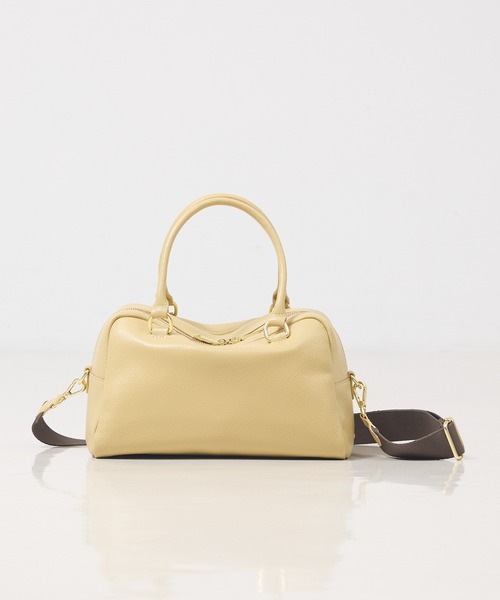 soeur(スール)の「【新色追加】●SOEUR/レザーボストンバッグ(ボストンバッグ・レディース・ブラック/ダークブラウン/グレイッシュベージュ/ブラック系その他/クリーム/アイボリー・フリー)」の21枚目の写真