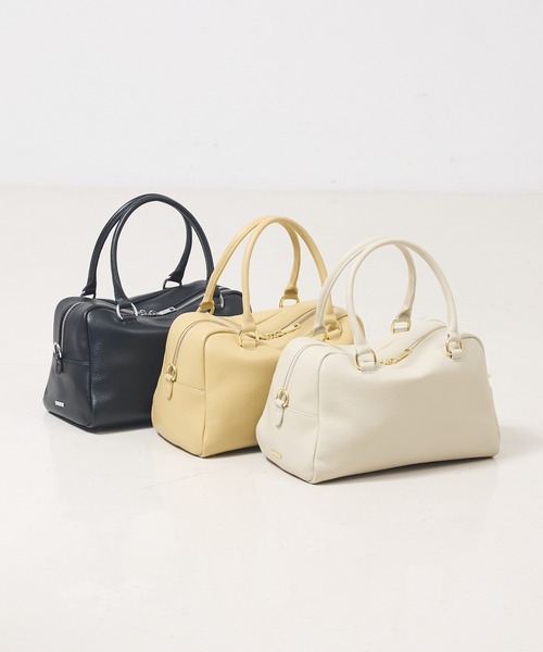 soeur(スール)の「【新色追加】●SOEUR/レザーボストンバッグ(ボストンバッグ・レディース・ブラック/ダークブラウン/グレイッシュベージュ/ブラック系その他/クリーム/アイボリー・フリー)」の17枚目の写真