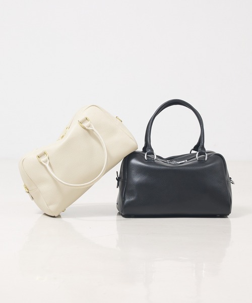 soeur(スール)の「【新色追加】●SOEUR/レザーボストンバッグ(ボストンバッグ・レディース・ブラック/ダークブラウン/グレイッシュベージュ/ブラック系その他/クリーム/アイボリー・フリー)」の16枚目の写真