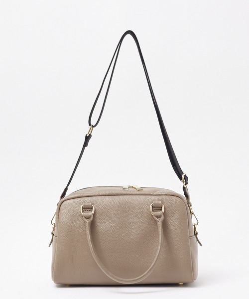 soeur(スール)の「【新色追加】●SOEUR/レザーボストンバッグ(ボストンバッグ・レディース・ブラック/ダークブラウン/グレイッシュベージュ/ブラック系その他/クリーム/アイボリー・フリー)」の7枚目の写真