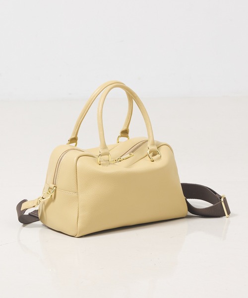 soeur(スール)の「【新色追加】●SOEUR/レザーボストンバッグ(ボストンバッグ・レディース・ブラック/ダークブラウン/グレイッシュベージュ/ブラック系その他/クリーム/アイボリー・フリー)」の9枚目の写真