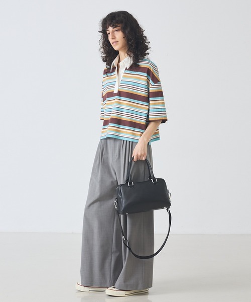 soeur(スール)の「【新色追加】●SOEUR/レザーボストンバッグ(ボストンバッグ・レディース・ブラック/ダークブラウン/グレイッシュベージュ/ブラック系その他/クリーム/アイボリー・フリー)」の11枚目の写真