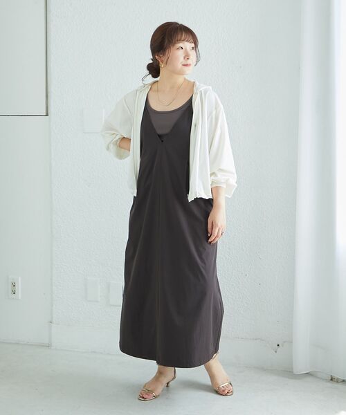 le.coeur blanc(ルクールブラン)の「komatsu.シアーフードブルゾン(ブルゾン・レディース・オフホワイト/ブラック・38)」の3枚目の写真