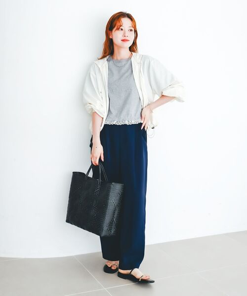 le.coeur blanc(ルクールブラン)の「komatsu.シアーフードブルゾン(ブルゾン・レディース・オフホワイト/ブラック・38)」の19枚目の写真