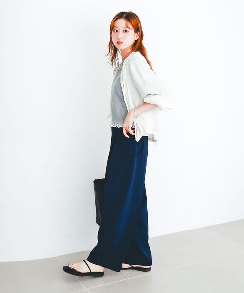 le.coeur blanc(ルクールブラン)の「komatsu.シアーフードブルゾン(ブルゾン・レディース・オフホワイト/ブラック・38)」の21枚目の写真