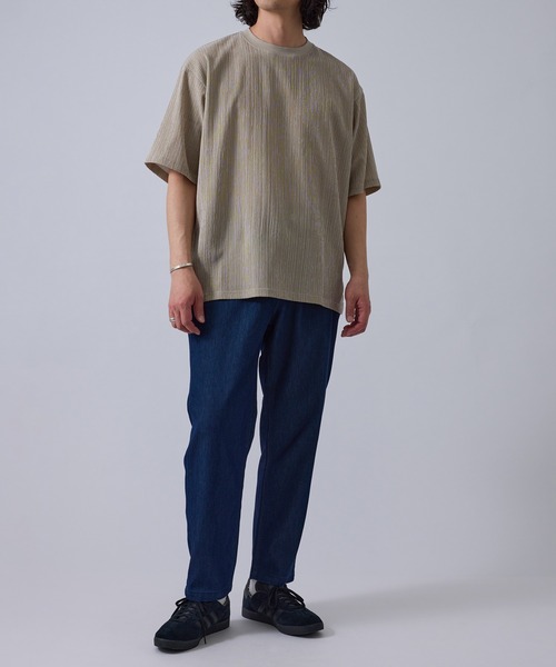 j.n.r.d(ジェー・エヌ・アール・ディー)の「【軽量・ドライタッチ】ライトクレープリラックスプルオーバー(Tシャツ/カットソー・メンズ・グレー/キナリ/ベージュ・M/L/LL)」の8枚目の写真