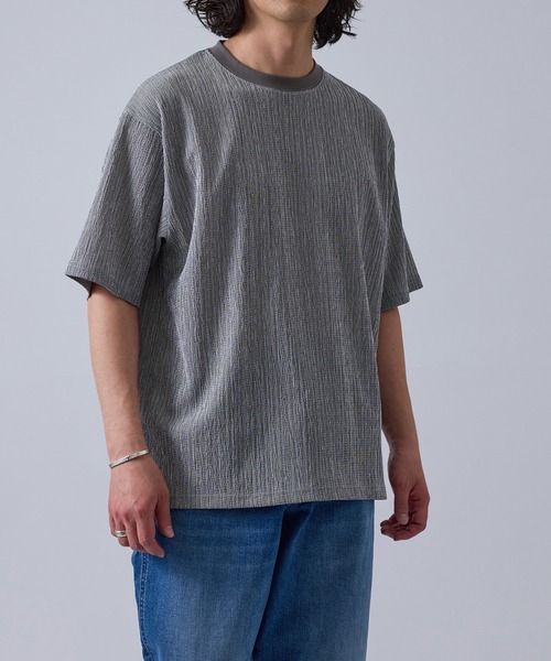 j.n.r.d(ジェー・エヌ・アール・ディー)の「【軽量・ドライタッチ】ライトクレープリラックスプルオーバー(Tシャツ/カットソー・メンズ・グレー/キナリ/ベージュ・M/L/LL)」の13枚目の写真