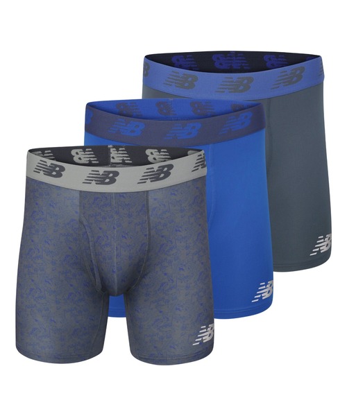 NEW BALANCE（ニューバランス）の「プレミアムボクサー 6インチ前開き3P（トランクス・メンズ・ホワイト系その他/パープル系その他・SMALL/MEDIUM/LARGE/X-LARGE）」の2枚目の写真