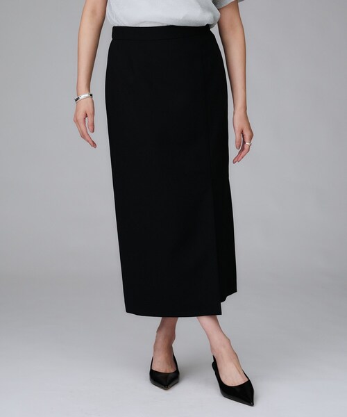 UNTITLED（アンタイトル）の「【セットアップ可/洗える】スラブナロースカート（スカート・レディース・ブラウン系その他/ブラック・50/48/46/44/42/04/03/02/01/00）」の2枚目の写真