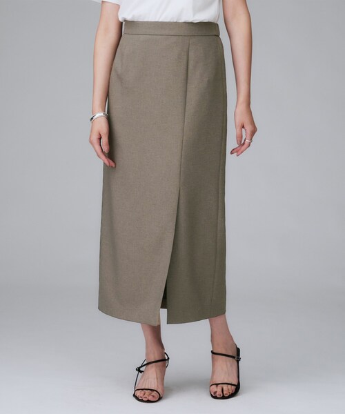 UNTITLED（アンタイトル）の「【セットアップ可/洗える】スラブナロースカート（スカート・レディース・ブラウン系その他/ブラック・50/48/46/44/42/04/03/02/01/00）」の10枚目の写真