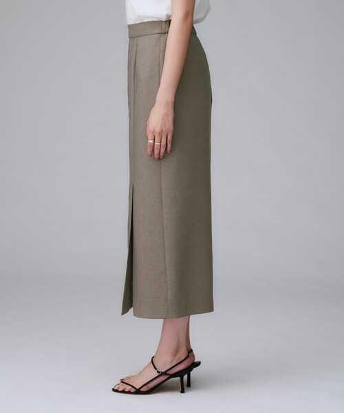 UNTITLED（アンタイトル）の「【セットアップ可/洗える】スラブナロースカート（スカート・レディース・ブラウン系その他/ブラック・50/48/46/44/42/04/03/02/01/00）」の5枚目の写真