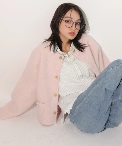 アンゴラコクーンニットジャケット（ニット/セーター）｜Rirandture