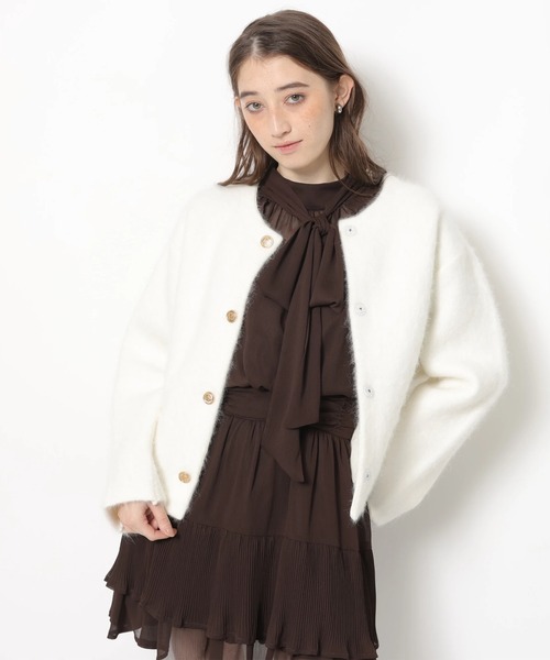 アンゴラコクーンニットジャケット（ニット/セーター）｜Rirandture