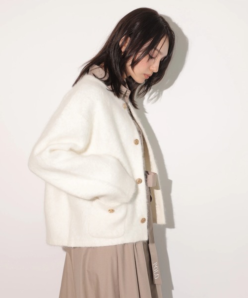 【新品】リランドチュール　アンゴラコクーンニットジャケット リランドチュール Rirandture アンゴラコクーンニットジャケット