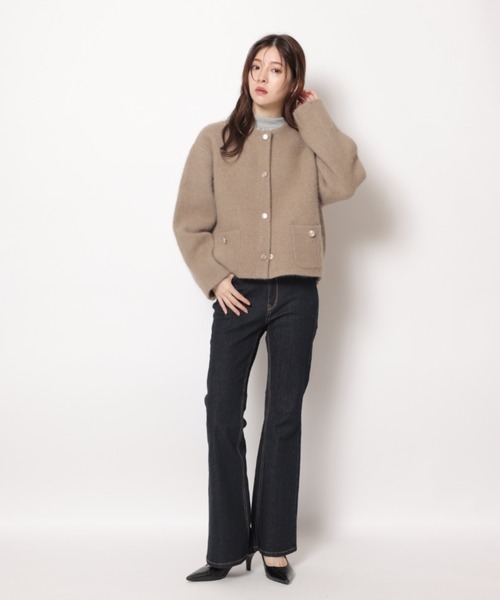 アンゴラコクーンニットジャケット（ニット/セーター）｜Rirandture