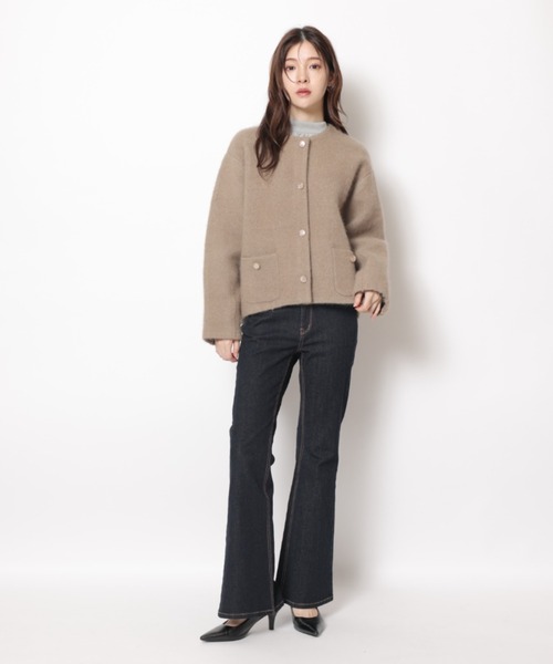 【新品】リランドチュール　アンゴラコクーンニットジャケット アンゴラコクーンニットジャケット（ニット/セーター