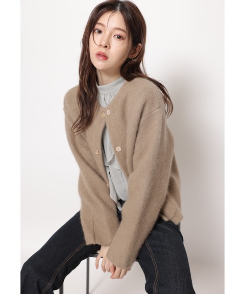 アンゴラコクーンニットジャケット（ニット/セーター