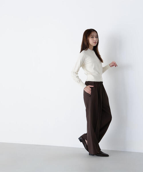 ◇フリルトリムカーディガン（カーディガン/ボレロ）｜NATURAL