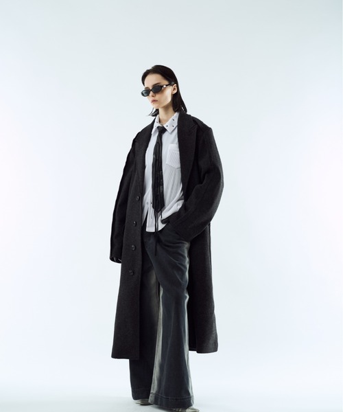 セール】Outseam line long coat / アウトシームラインロングコート