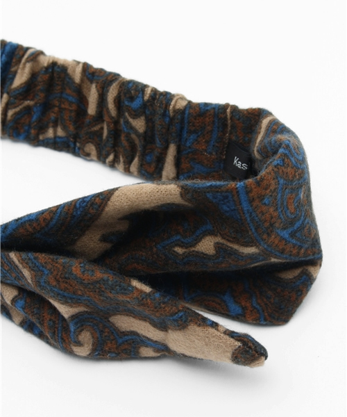 Kastane（カスタネ）の「結びヘアバンド（その他ヘアアクセサリー・レディース・ベージュ/レッド・FREE）」の7枚目の写真