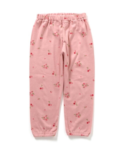 リンク/ジュニア対応】さくらんぼお花柄前あきスムースパジャマ