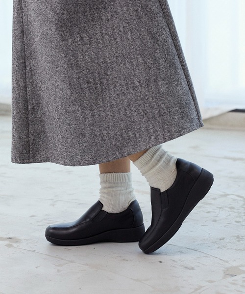 アトリエ Atelier 【防滑】【3E】サイドゴアショートブーツ ブーツ