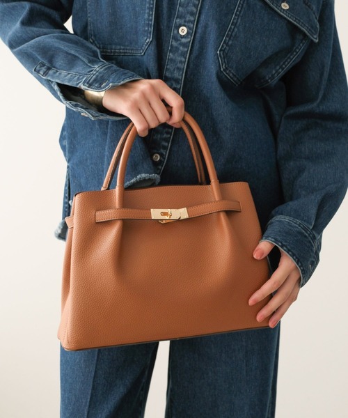 Elura（エルーラ）の「リュクスベルトトート/574732（ハンドバッグ・レディース・ブラウン/ブラック・ONE SIZE）」の2枚目の写真