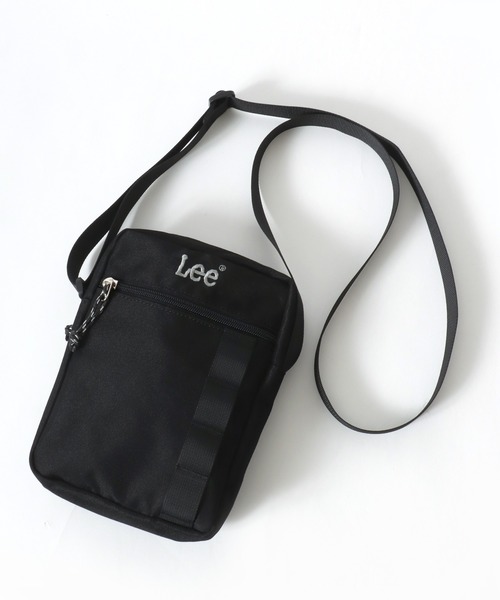 Lee(リー)の「Lee/リー 撥水 ロゴ ワンポイント刺繍 テープ付き ミニショルダーバッグ/レディース メンズ(ショルダーバッグ・レディース・グレー/ブラック/カーキ/ベージュ・FREE)」の2枚目の写真